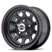 AR767 16X7 5X5.0 G-BLK W/ STRIPES 00MM