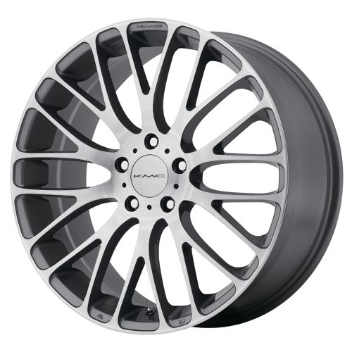 KM693 18X8 5X120 P-GRAY BRUSH FACE 40MM
