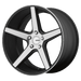 KM685 22X10.5 5X4.5 S-BLK MACH 28MM