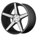 KM685 22X10.5 5X4.5 S-BLK MACH 28MM
