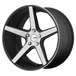 KM685 22X10.5 5X4.5 S-BLACK MACHINED 28M