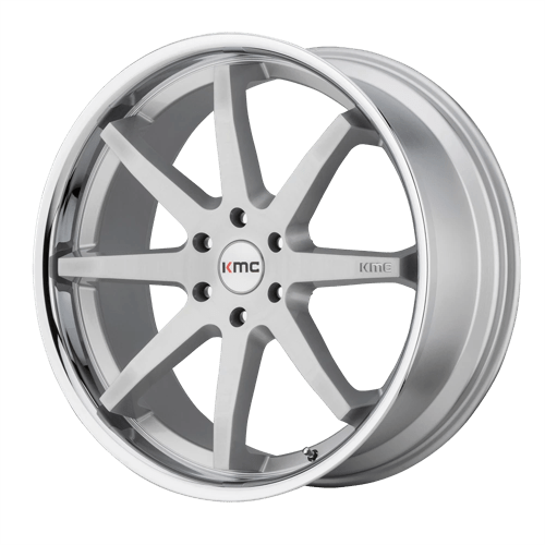 KM715 22X9.5 6X5.5 BRUSH SLV CHR LP 30MM