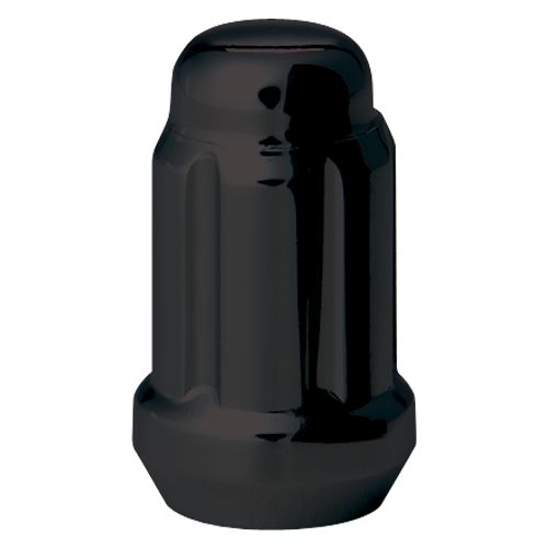 Westcoast W1012SB - (1) Black 6 Spline Bulge Cone Seat Nut 1/2 35 19/21mm Hex