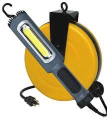 LED  Retractable Work Light Reel 9750 Luminen 8 Watt COB 50 Ft
