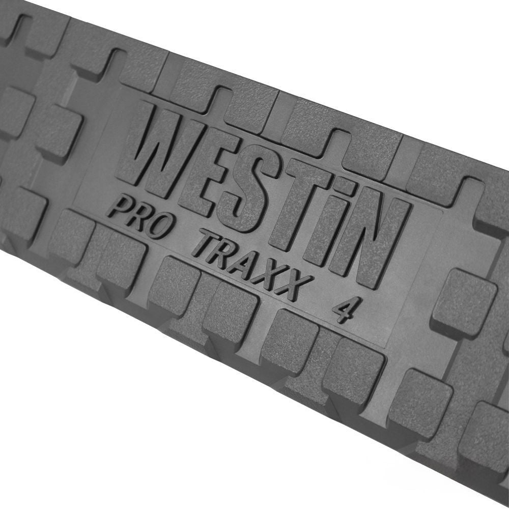 Westin 21-23710 - Pro Traxx 4" Oval Nerf Step Bars Stn.Steel Silv,Sierra 1500 Double Cab 14-19 / 2500,3500 15-19
