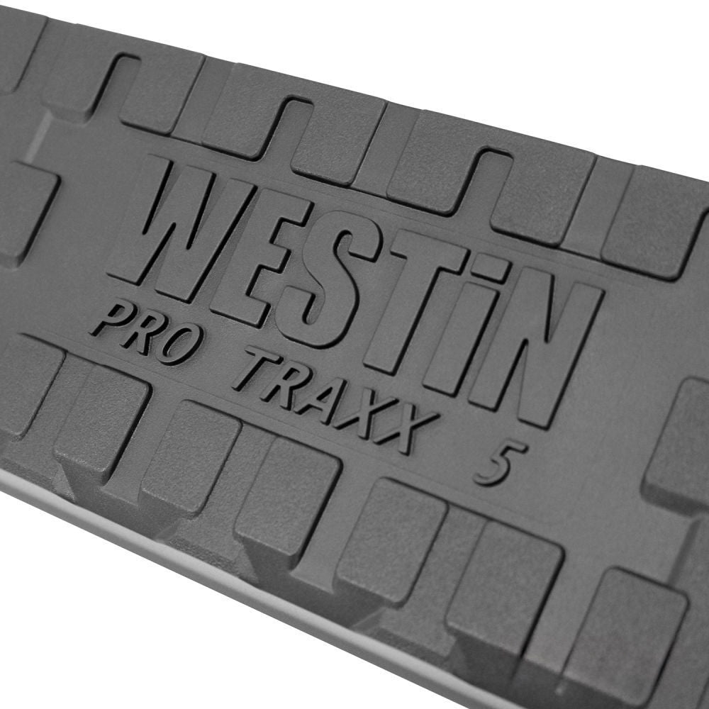 Westin 21-54130 - Pro Traxx 5" Oval Nerf Step Bars Stn.Steel Silv,Sierra 1500 Crew Cab 19-24 / 2500,3500 20-24