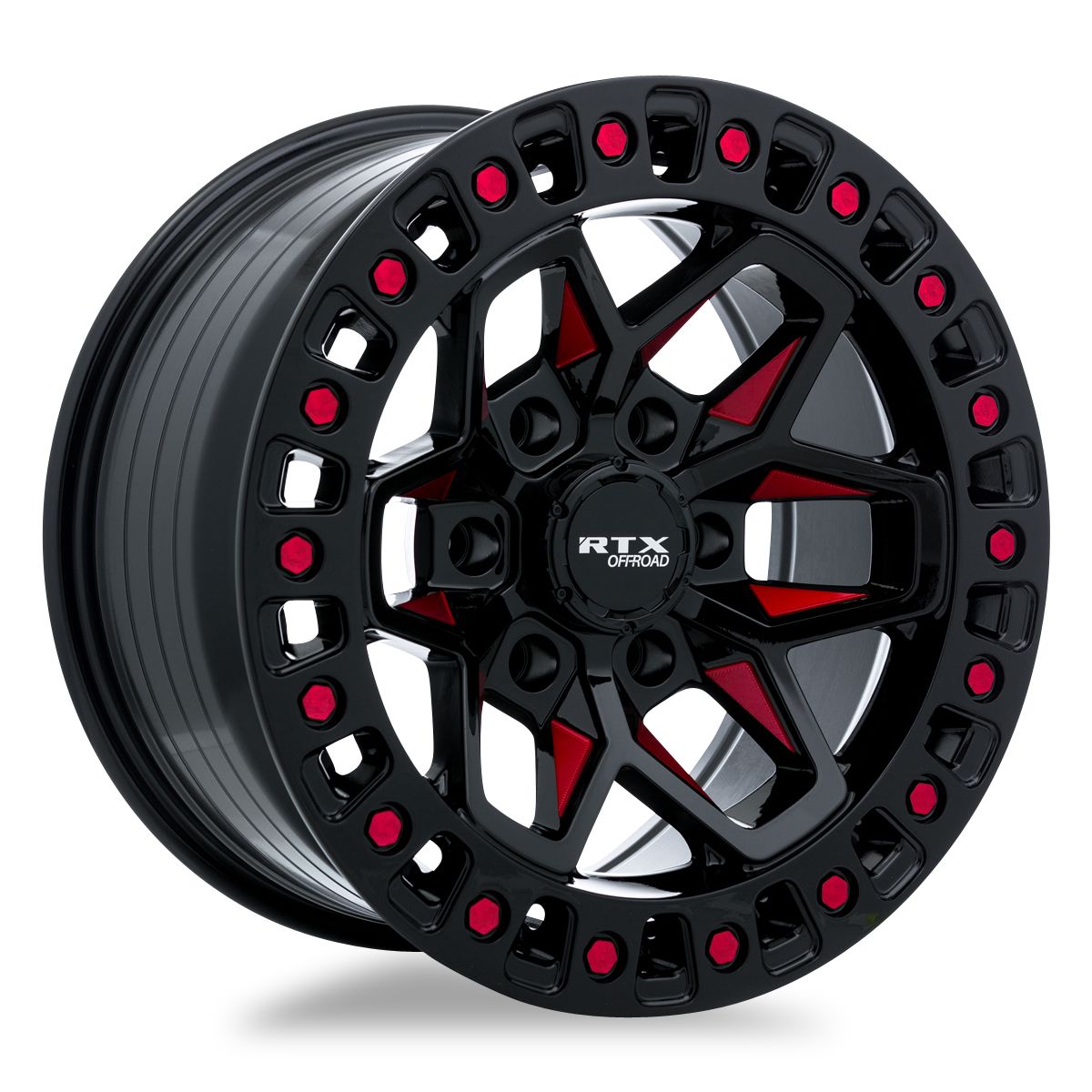 RTX® (Offroad) • 082929 • Zion • Black Milled Red • 17x9 5x127 ET-15 CB71.5