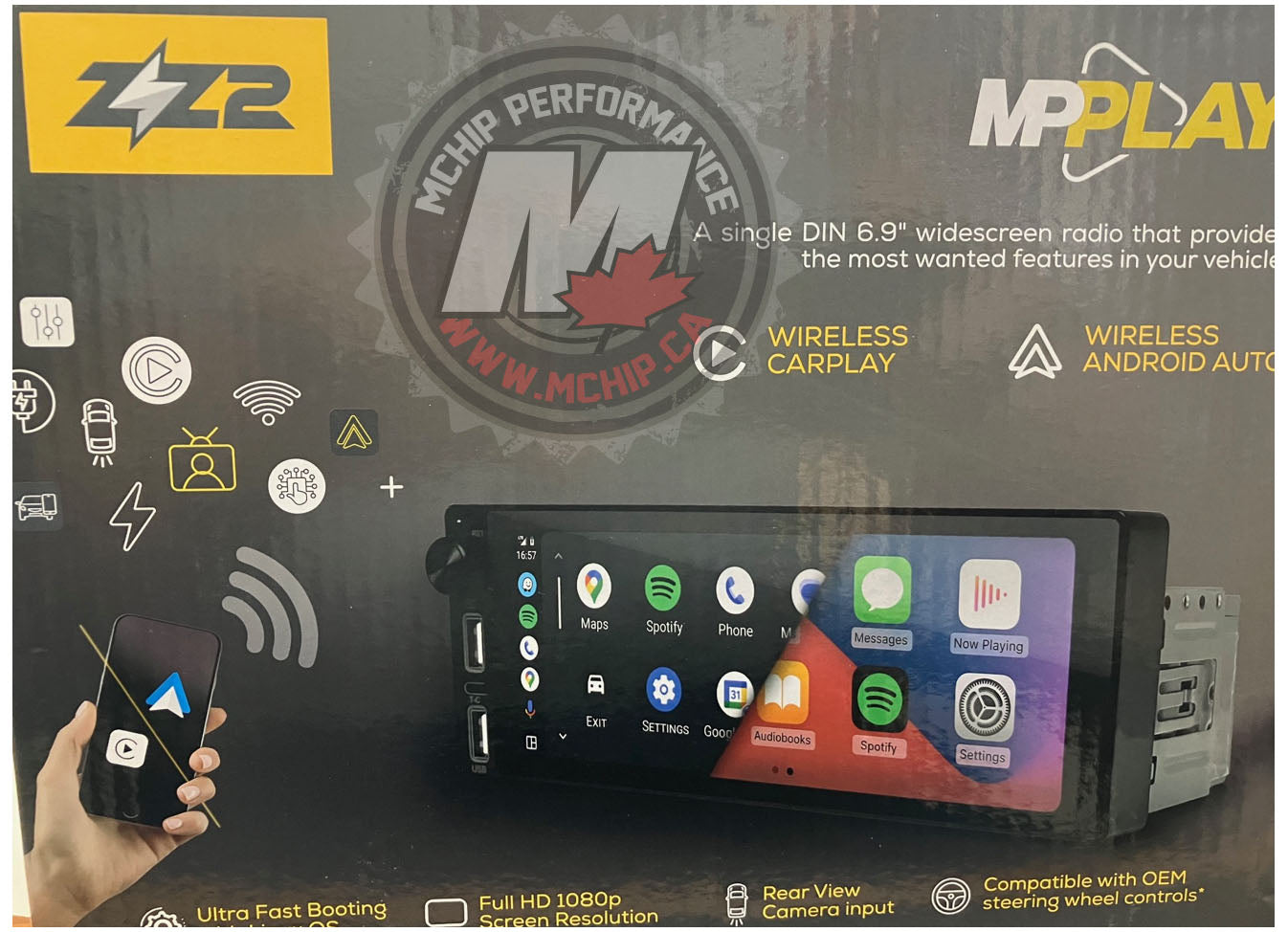 CARPLAY / ANDROID AUTO MULTIMEDIA SINGLE DIN (ZZ2 MPPLAY)