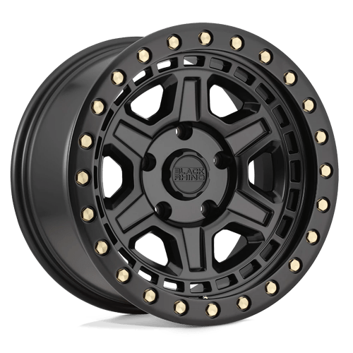 BRREN 18X9.5 6X5.5 M-BLK-BLTS -12MM