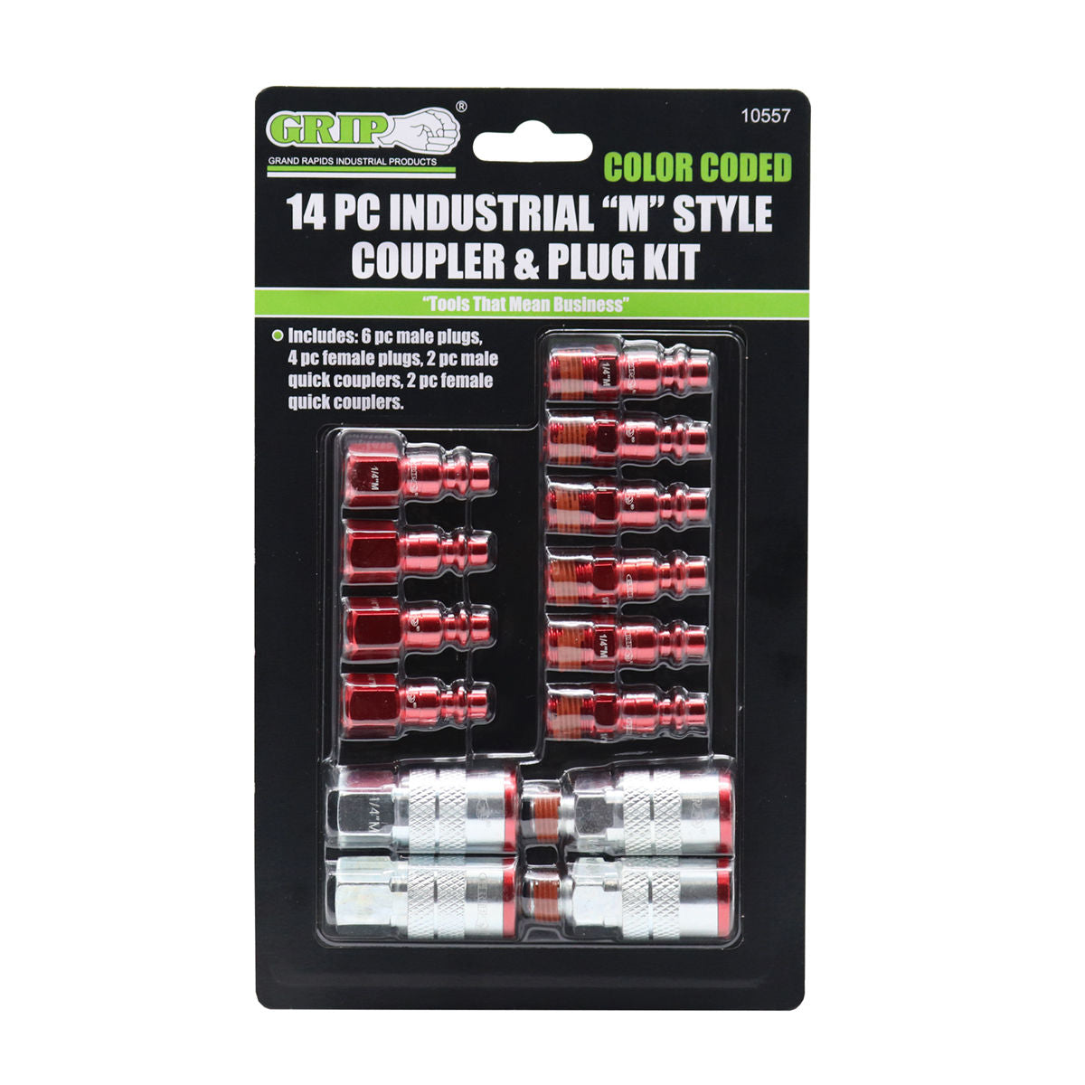 14 Piece Industrial "M" Style Coupler & Plug Kit