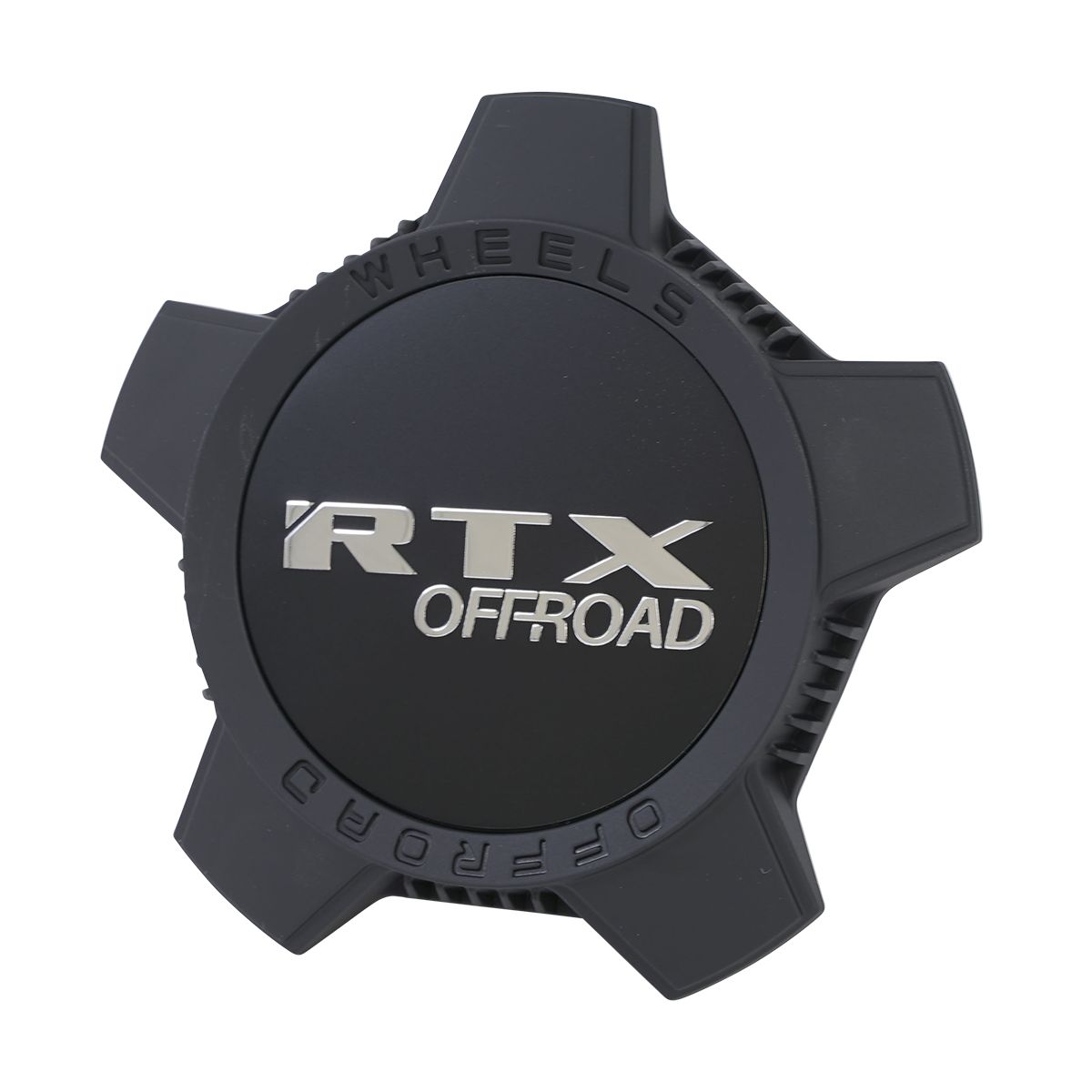 RTX 1120K112BIMD13 - Center Cap Black Matte RTX Offroad Chrome Black Background