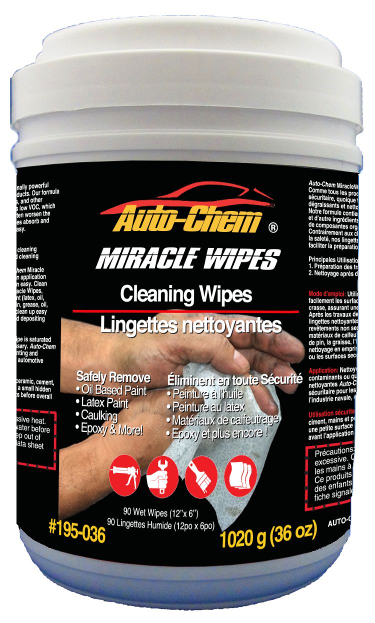 Auto Chem 195-036 - Miracle Wipes Cleaning Wipes