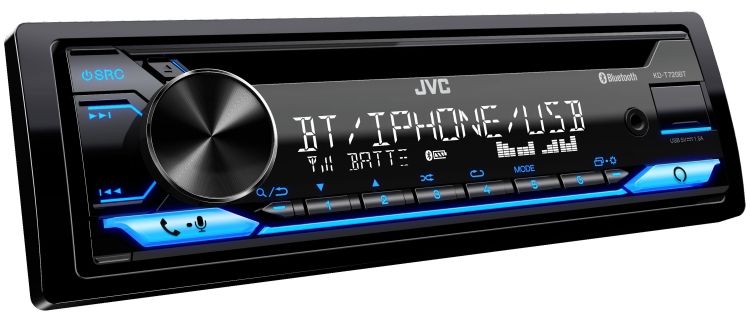JVC KD-T720BT - Radio Receiver 1 DIN, AM, FM, CD, Bluetooth, Alexa