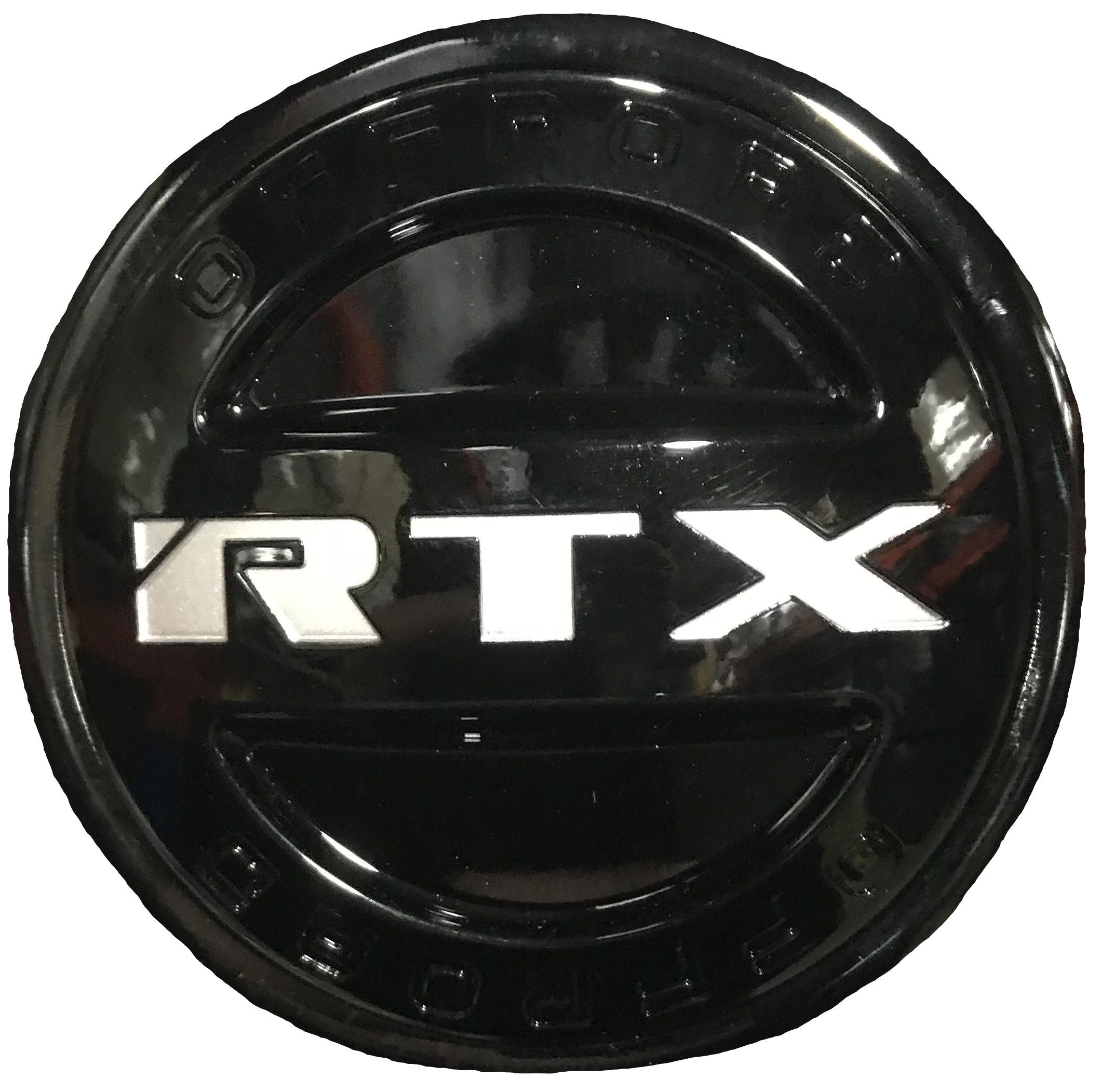 3319L135BB1C1 - Center Cap Gloss Black RTX Silver with Embossed Black Offroad