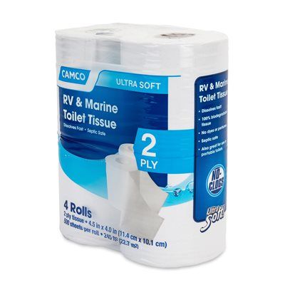 Camco 40274 - TST 2 Ply Toilet Tissue - Case of 4 packs of 4 rolls (16)