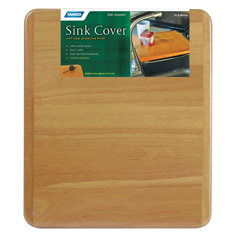 Camco 43431 -  Sink Cover  - Oak 13" x 15"