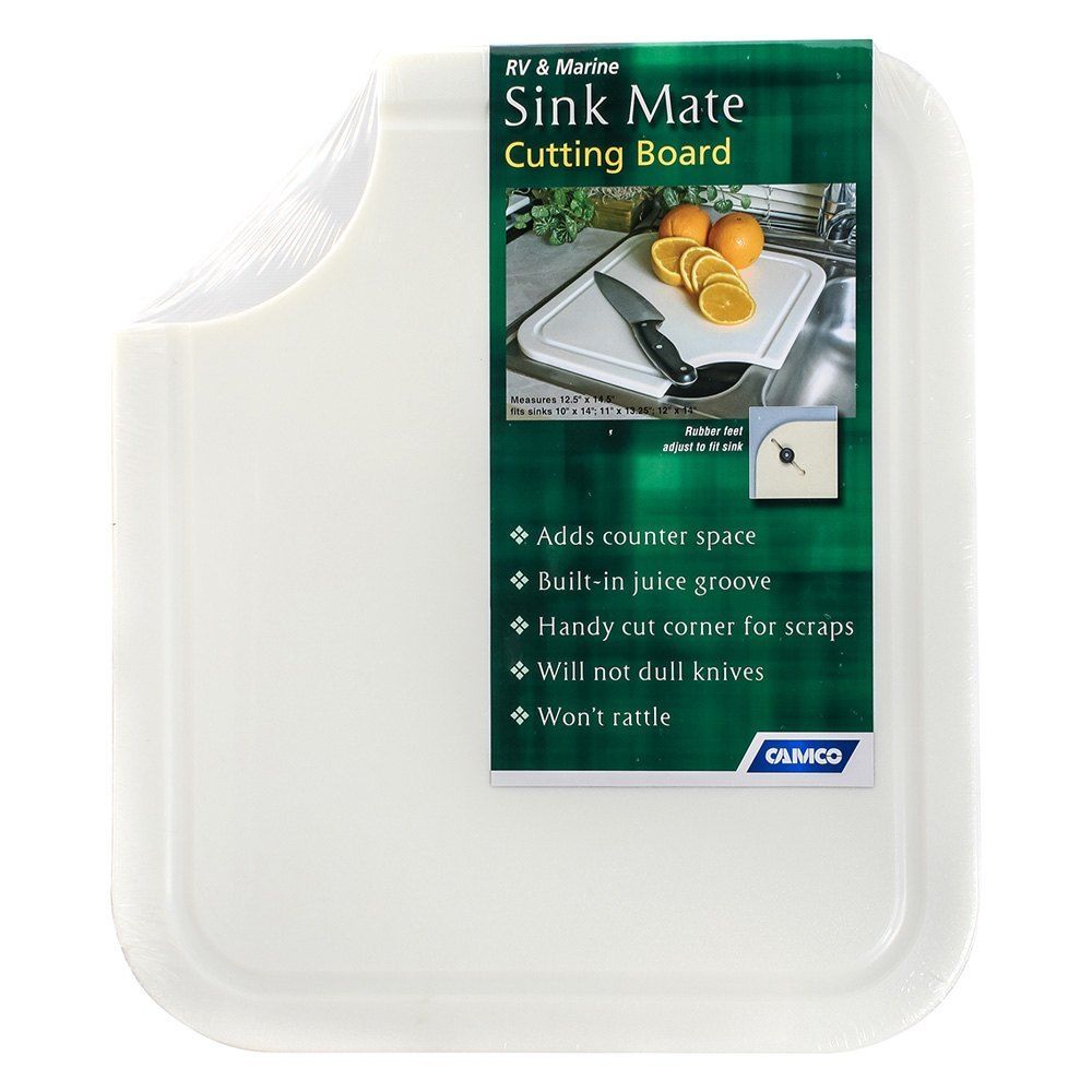 Camco 43857 - Sink Mate Cutting Board  - White 12-1/2" x 14-1/2"
