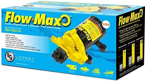 Lippert Components 689054 - Fresh Water Pump Flow-MaX 115V Self-Priming