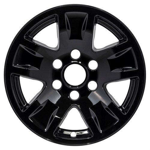 7565-GB - (4) 17'' Gloss Black ABS OEM Style Wheel Skins SILVERADO 1500 14-18