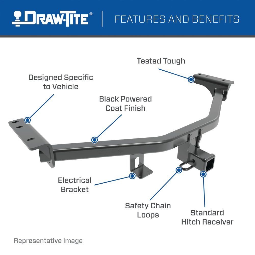Draw Tite® • 76603 • Max-Frame® • Trailer Hitches • Class III 2" (2000 lbs GTW/300 lbs TW)
