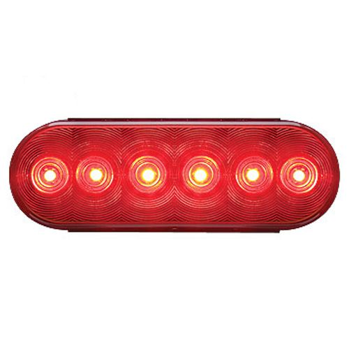LED TAIL, 6" , 6 DIODES, RECESSED, RED