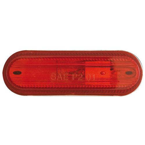 MARKER LIGHT, THIN OVAL, 1 WIRE, RED