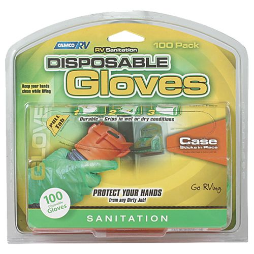 Camco 40285 RV Sanitation Disposable gloves  - 50 pairs Green