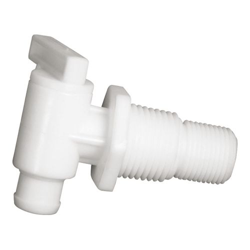 Camco 22243 Drain Valve  - 3/8" or 1/2" MPT  Barb without Flange, Bilingual