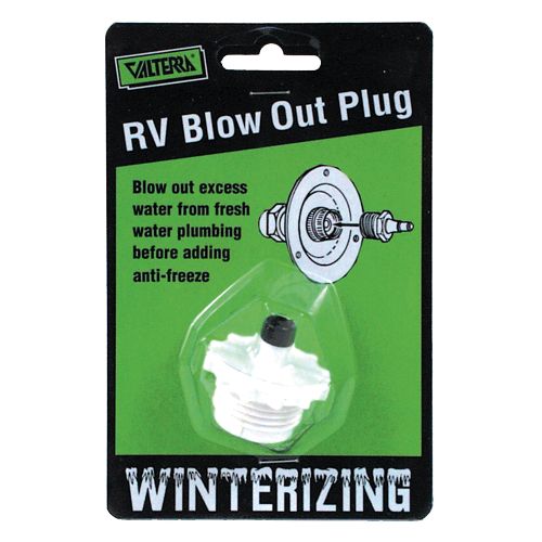 Valterra 09-2320 - RV Blow Out Plug for Winterizing - White Plastic