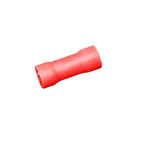 (100/PACK) INSULATED BUTT CONNECTORS RED 22-18 GA