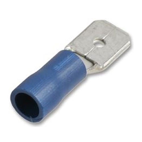 (100/PACK) INSULATED SLIDE CONNECTORS FEMALE BLUE 16-14 GA