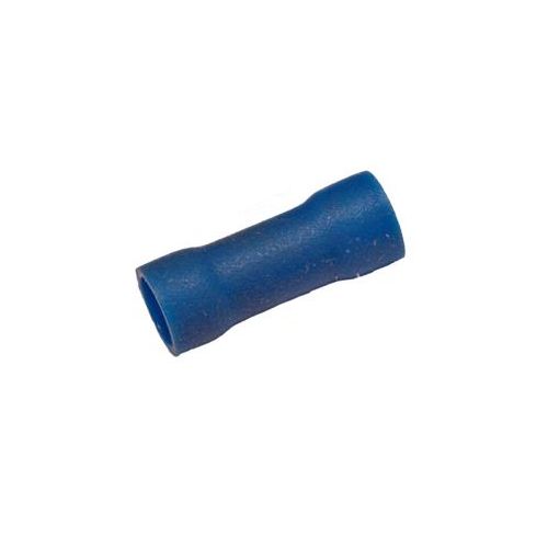 (100/PACK) INSULATED BUTT CONNECTORS BLUE 16-14 GA