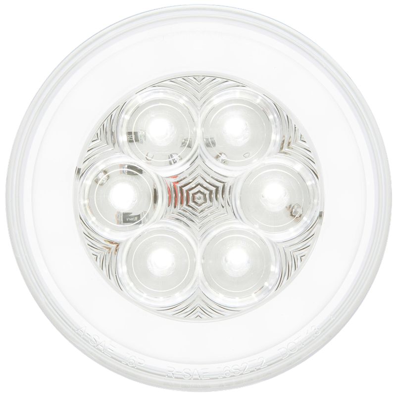 Optronics BUL101CB - BUL101 Series, 4"Round Sealed Dot Clear 21 LED Back-Up Light Recess Mount, Standard 2-Pin Connection
