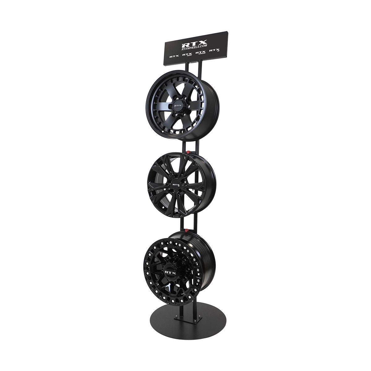 RTX C80 - Black Display Stand for 3 Wheels (14" to 20") with RTX Logo