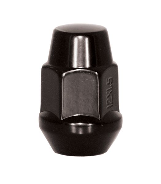 Ceco CD1704SBK-100 - (100) Black Bulge Acorn 2-PC Cone Seat Nut 1/2 35mm 19mm Hex