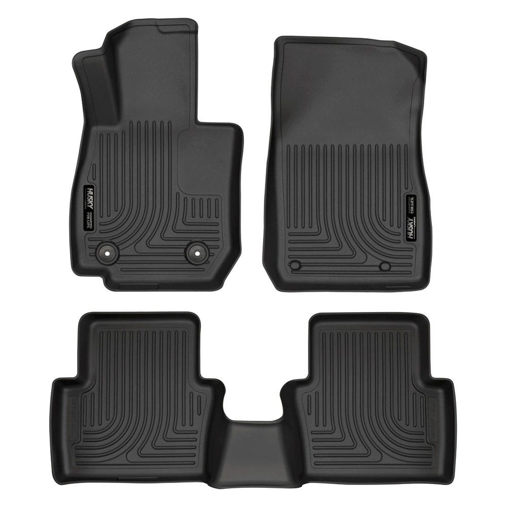 Husky Liners® • 96701 • WeatherBeater • Floor Liners • Black • First & Second Row