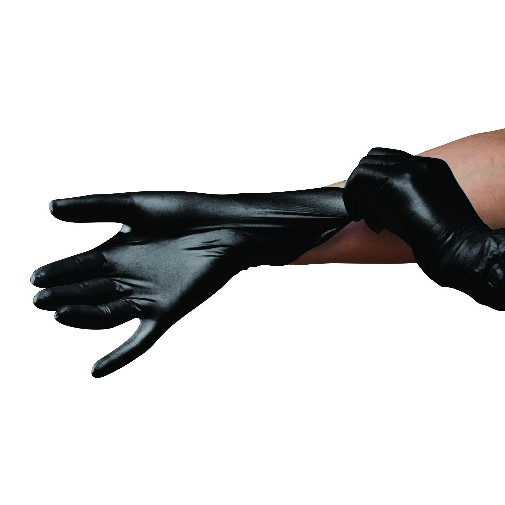 RT JBN100M - Black Nitrile Gloves M (100 per Box)