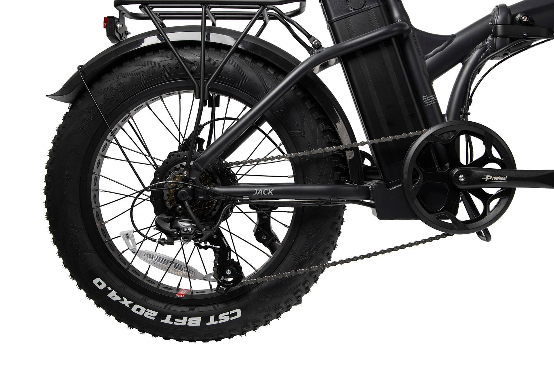 Electric folding bike 500w black