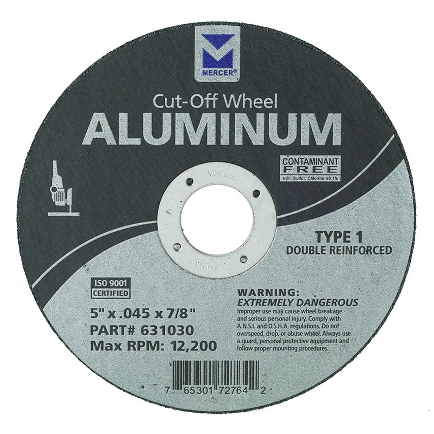 Type 1 Aluminum Cut-Off Wheels 5"x0.045x7/8" - Double Reinforced