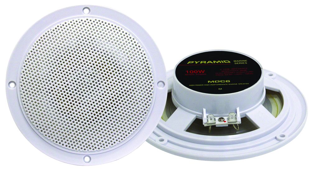 Pyle MDC6 Waterproof Speakers 5.25" 100W Max.