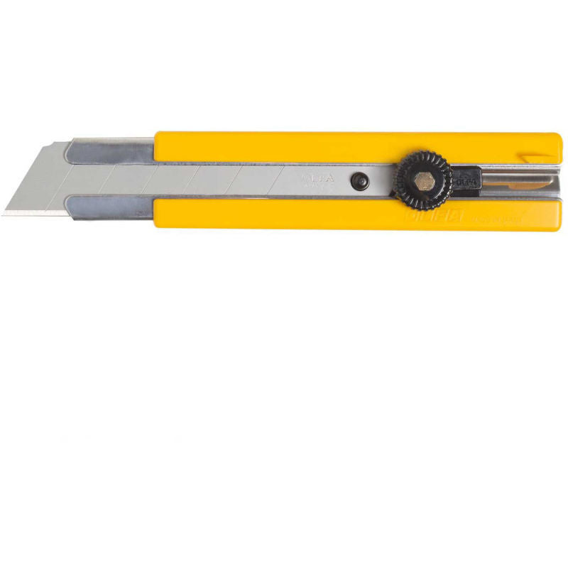 H-1 Rubber Inset Grip Ratchet-Lock Utility Knife Yellow