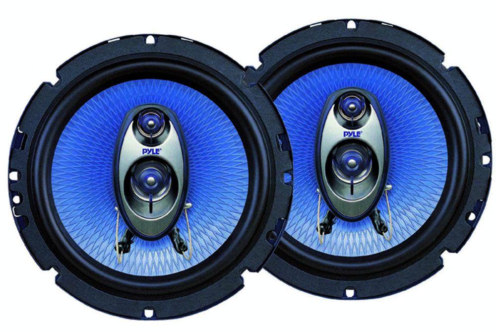 Pyle PL63BL Set of 2 Speakers 6.5" 3-way 180W RMS 360W Max.