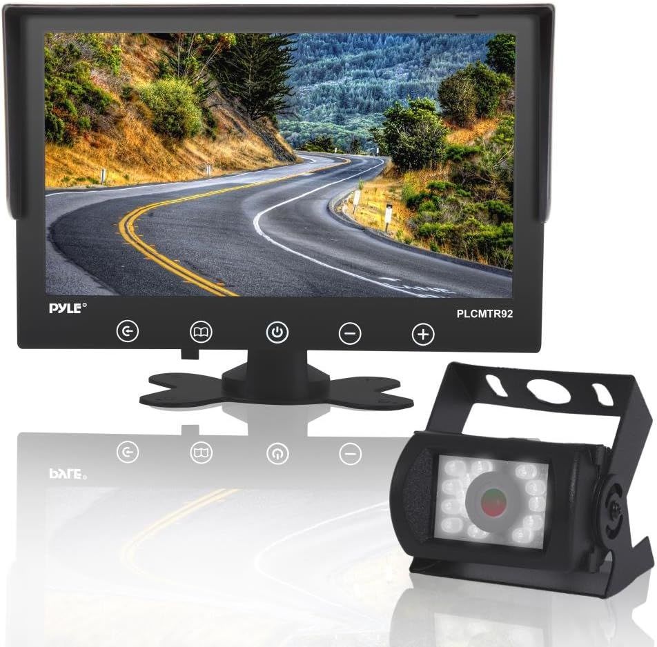Pyle PLCMTR92 - Backup Camera Set with Night Vision and 9" Monitor - IP68