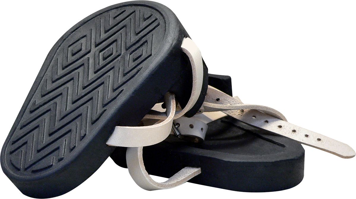 Roofer's Knee Pads with 3/4" Wide Leather Straps
