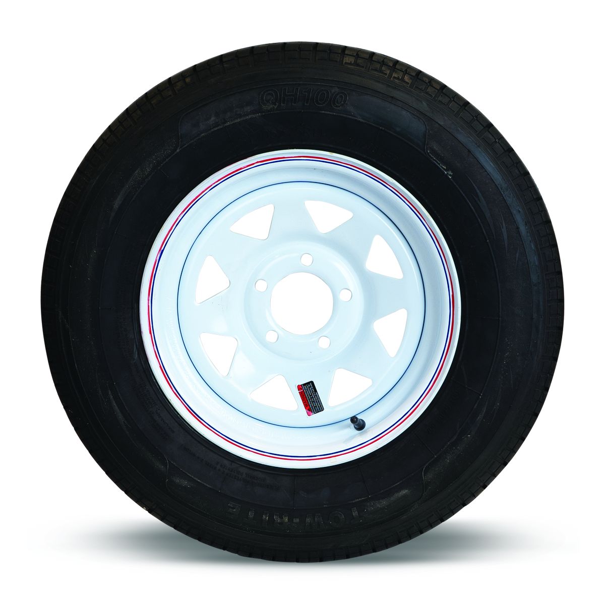Tow-Rite RDG25-705-WS8 - Tire & Rim ST235/80R16 LRE White Spoke 4.90