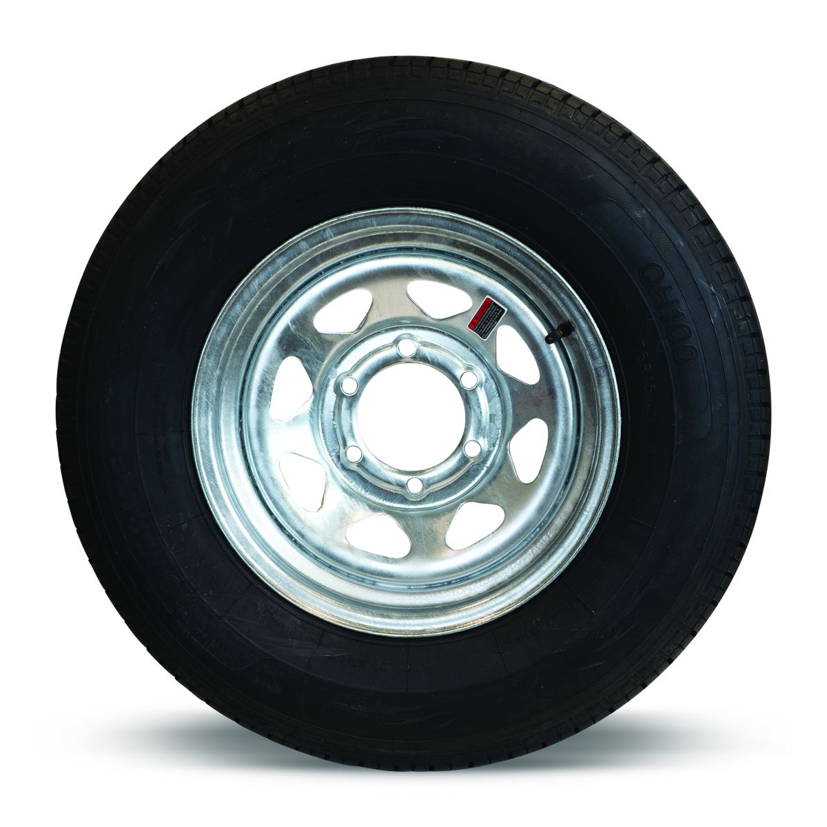 Tow-Rite RDG25-701-SGA5 - Tire & Rim ST205/75R14 LRC Galvanized Spoke 3.19