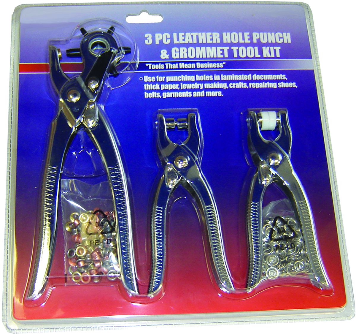 Leather Hole Punch Set - 3 Pieces