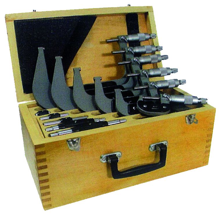 Micrometer Kit With Accessories And Storage Case-6 Pieces
