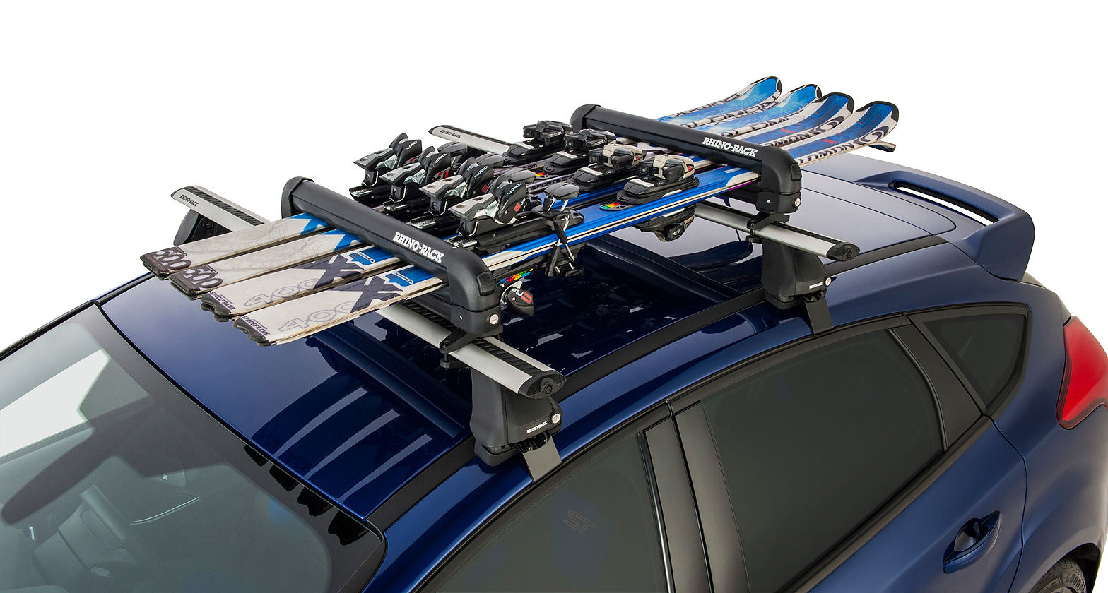 Rhino-Rack 574 - Ski and Snowboard Carrier - 4 Skis or 2 Snowboards