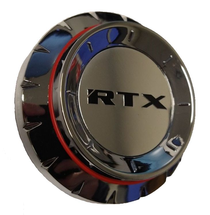 RTX CAPR3103 - Center Cap & Logo Chrome with Red Ring w/RTX Black
